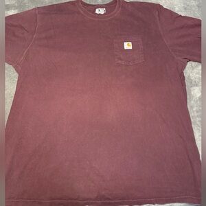 Carhartt 3XL Tall Men’s Short-Sleeve Pocket Tee in Maroon